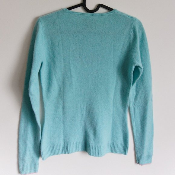 TOGO Cashmere Turquoise Flamingo Sweater - Picture 4 of 5